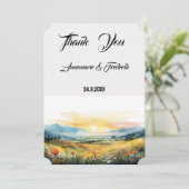 サンダウンマウンテン結婚フローラ サンキューカード (スタンド正面)