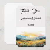 サンダウンマウンテン結婚フローラ サンキューカード (正面/裏面)