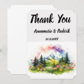 サンダウンマウンテン結婚フローラ サンキューカード (正面/裏面)