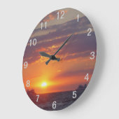 サンダウン番号付き壁時計で通過する2隻 ラージ壁時計 (傾斜)