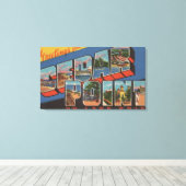 サンダスキー,オハイオ – レイクエリー – シーダーポイント キャンバスプリント (インサイチュ (ウッドフロア))