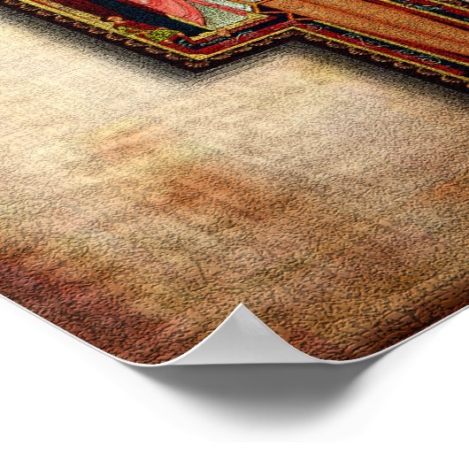 サンダミアーノの十字架の献身的なイメージ。 ポスター (角)