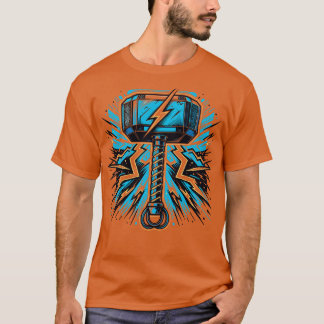 サンダラス ミョルニル スーパーヒーロー風ハンマー Tシャツ