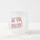 サンダランドで作られる フロストグラスマグカップ (正面左)