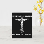 サンダルを履く男たち イエスは当然の報いを受ける カード (黄色い花)