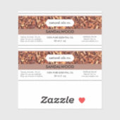 サンダルウッドエッセンシャル油フレグランスボトルラベル シール (シート)