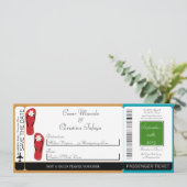 サンダルズボーディングパス結婚式招待状 招待状 (スタンド正面)