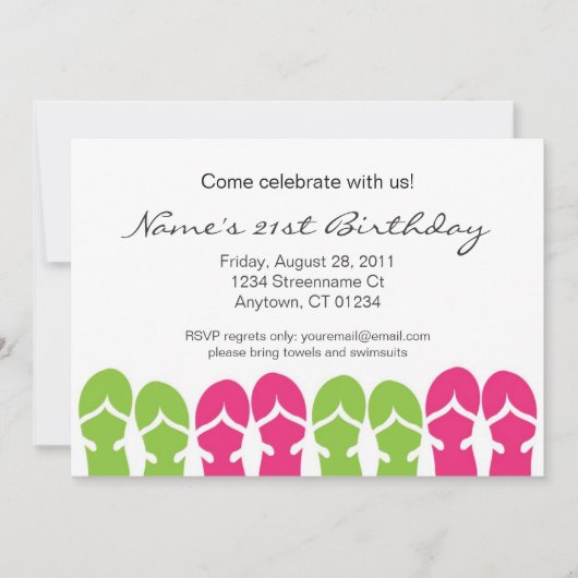 サンダルソイリー 招待状 (正面)