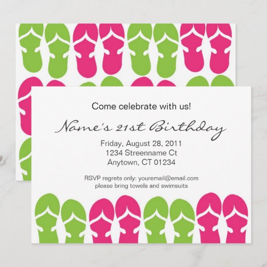 サンダルソイリー 招待状 (正面/裏面)