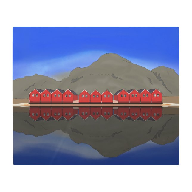 サンダルソラノルウェー メタルプリント (正面)