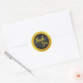 サンダルブラウン金ゴールドありがとう ラウンドシール (封筒)
