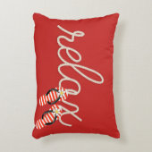 サンダル航海ので赤にロープ文字 アクセントクッション (正面(垂直))