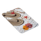 サンダル、貝類、ヒトデのビーチ マグネット (右側)