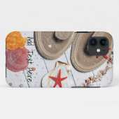 サンダル、貝類、ヒトデのビーチ Case-Mate iPhoneケース (裏面(横))