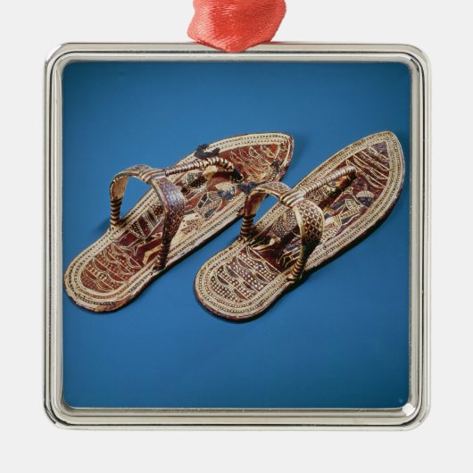 サンダル、Tutankhamunの新しい王国の墓 メタルオーナメント (正面)