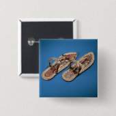 サンダル、Tutankhamunの新しい王国の墓 缶バッジ (正面&裏面)