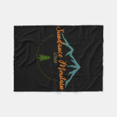 サンダンスマウンテンユタアドベンチャースキースノーボード フリースブランケット (正面(横))