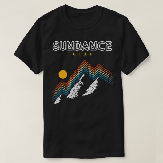 サンダンスユタUSAハイキングと登山1980sレトロ Tシャツ (デザイン正面)