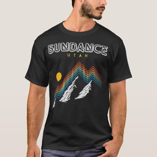 サンダンスユタUSAハイキングと登山1980s Tシャツ (正面)