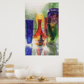 『サンダンス』アートグラス水絵画色 ポスター (キッチン)