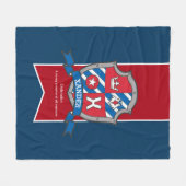 サンダーの名前はクレストイーグルレッドのカスタム意味 フリースブランケット (正面(横))