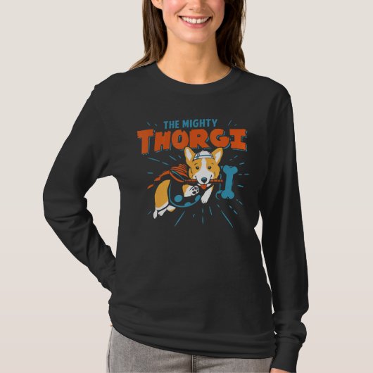 サンダーの神Corgi Corgiの所有者 Tシャツ (正面)