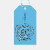サンダーを囲む青いイルカ_Cove ギフトタグ (裏面)