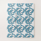 サンダーを囲む青いイルカ_Cove ジグソーパズル (縦)