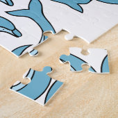 サンダーを囲む青いイルカ_Cove ジグソーパズル (側面)