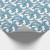 サンダーを囲む青いイルカ_Cove ラッピングペーパー (角)