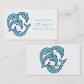 サンダーを囲む青いイルカ_Cove 名刺 (正面/裏面)