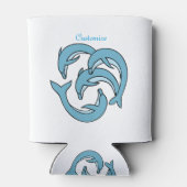 サンダーを囲む青いイルカ_Cove 缶クーラー (裏面)