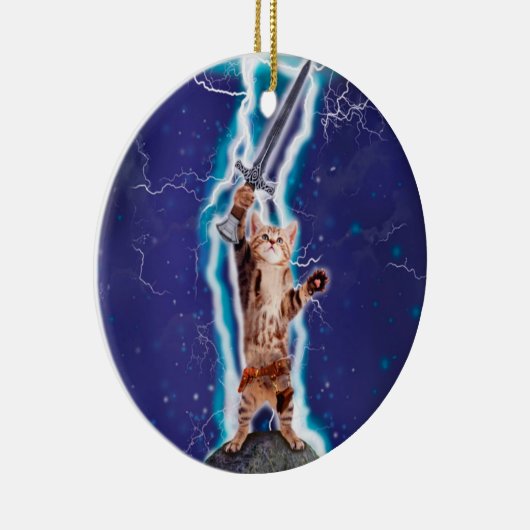 サンダーウォリアー猫 セラミックオーナメント (右)