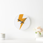 サンダーエナジーイエロープリント ラウンド壁時計 (ホーム)