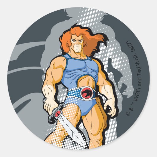 サンダーキャッツ | Lion-O Halftone Shadow Graphic ラウンドシール (正面)