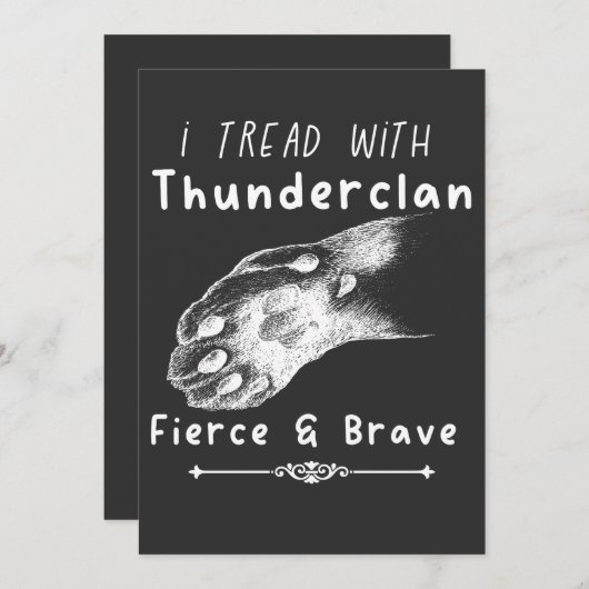 サンダークランプライド戦士の猫好き 招待状 (正面/裏面)