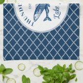 サンダークリーク |湖魚釣り キッチンタオル (折り畳み)