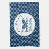 サンダークリーク |湖魚釣り キッチンタオル (縦)