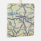 サンダーズビルGAヴィンテージの地図 セラミックオーナメント (右)