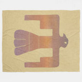 サンダーバードの水色 フリースブランケット (正面(横))