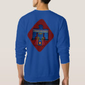 サンダーバードゴルフクルーネック汗シャツクラシック- Blu スウェットシャツ (裏面)