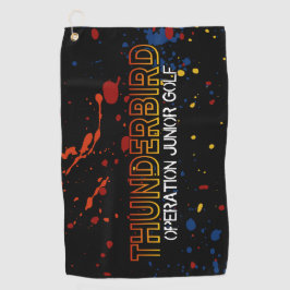 サンダーバードゴルフジュニアツアータオル – Black Splatte ゴルフタオル