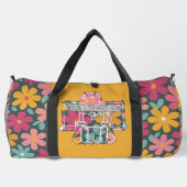 サンダーバードゴルフダフルバッグ-フローラ+オレンジ ダッフルバッグ (裏面)