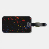 サンダーバードゴルフバッグラベル – ブラック（ばちゃばちゃ）跳ねる版 ラゲッジタグ (裏面横)