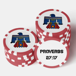 サンダーバードゴルフボールマーカー – Proverbs 27:17 Des ポーカーチップ