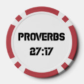 サンダーバードゴルフボールマーカー – Proverbs 27:17 Des ポーカーチップ (裏面)