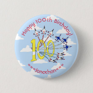 サンダーバード100thブルースカイ誕生日バッジ 缶バッジ