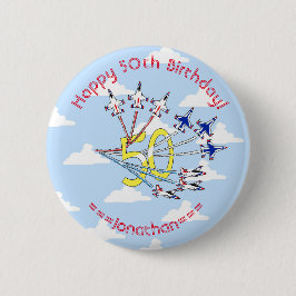 サンダーバード50thブルースカイ誕生日バッジ 缶バッジ