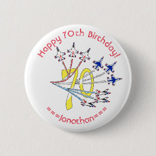 サンダーバード70th誕生日バッジ 缶バッジ