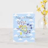 サンダーバード70th -誕生日カードブルースカイ カード (黄色い花)